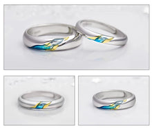 Load image into Gallery viewer, The Other Shore Starry Design Couple Rings