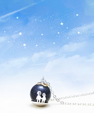 Load image into Gallery viewer, Party Blue Gravel Gem Stone Pendant Necklace