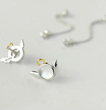 Load image into Gallery viewer, Angel Design Stud Long Line Earrings