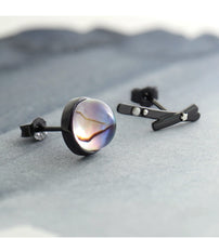 Load image into Gallery viewer, Milky Trail Stud Earrings Magical Stripe Crystal Star