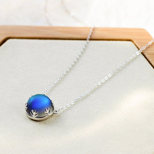 Aurora Pendant Necklace Halo Crystal Gemstone