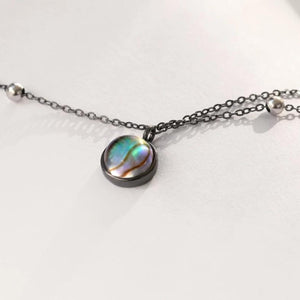 Milky Way Silver Pendant Necklace Galaxy Crystal Black Chain