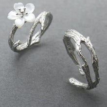 Load image into Gallery viewer, White Cherry Blossom Natural Pearl Shell Flower Branch Rings