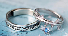 Load image into Gallery viewer, Christmas Snowflake 3D Texture Couple Rings