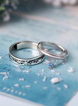 Load image into Gallery viewer, Christmas Snowflake 3D Texture Couple Rings