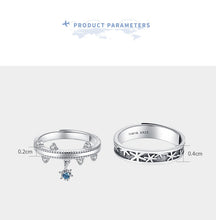 Load image into Gallery viewer, Christmas Snowflake 3D Texture Couple Rings