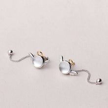 Load image into Gallery viewer, Angel Design Stud Long Line Earrings