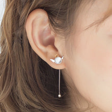 Load image into Gallery viewer, Angel Design Stud Long Line Earrings