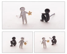 Load image into Gallery viewer, Picking Gold Stars for you Design Stud Earrings