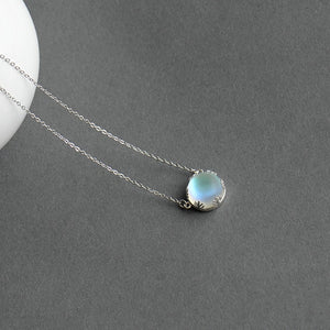 Aurora Pendant Necklace Halo Crystal Gemstone