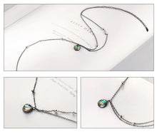 Load image into Gallery viewer, Milky Way Silver Pendant Necklace Galaxy Crystal Black Chain