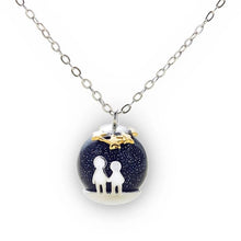Load image into Gallery viewer, Party Blue Gravel Gem Stone Pendant Necklace