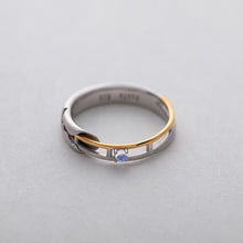 Load image into Gallery viewer, Train Rail Design Moonstone Lover Rings