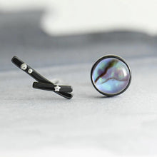 Load image into Gallery viewer, Milky Trail Stud Earrings Magical Stripe Crystal Star